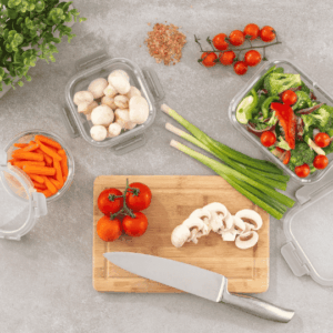 24 piece superior glass food storage set