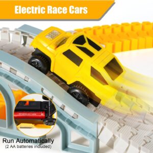 Home kizplays 260 pcs construction race tracks for kids toys