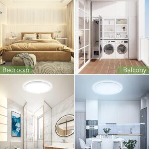 zemty 6pack 12 inch led flush mount ceiling light (white)