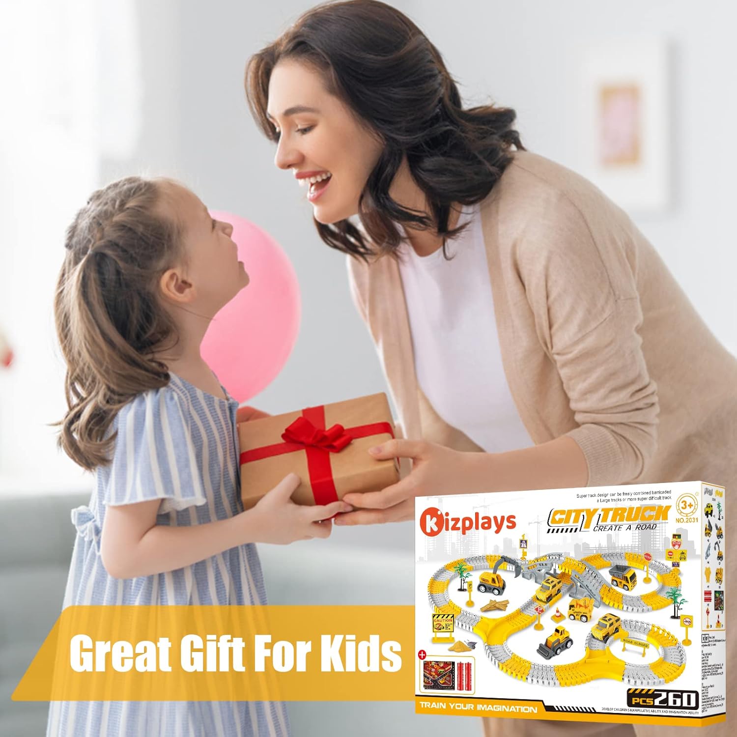 kizplays 260 pcs construction race tracks for kids toys kizplays 260 pcs construction race tracks for kids toys