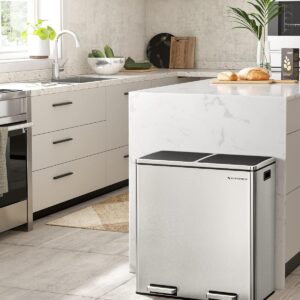 2 x 8 gallon (2 x 30 l) garbage can for kitchen